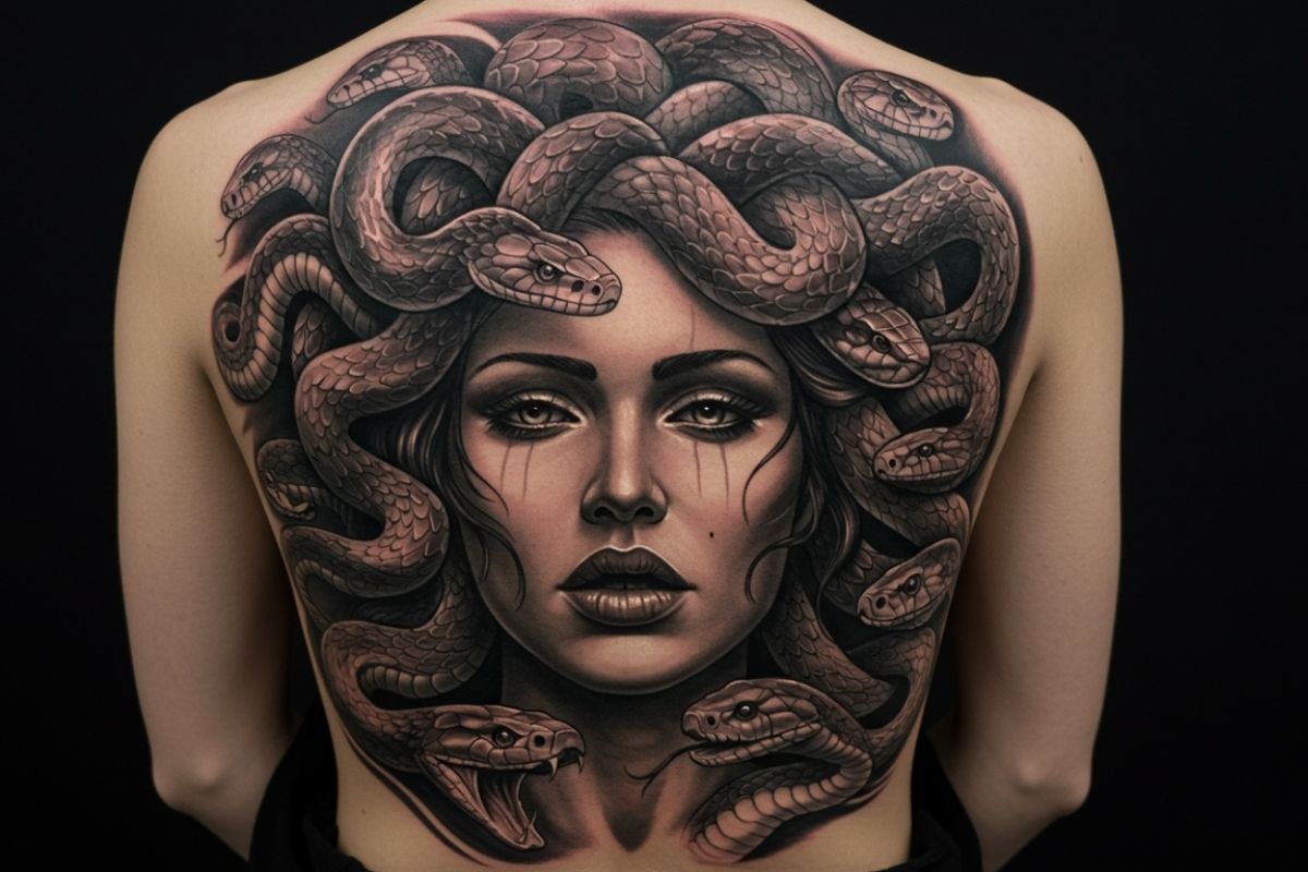 Tatuagens de Medusa Realista