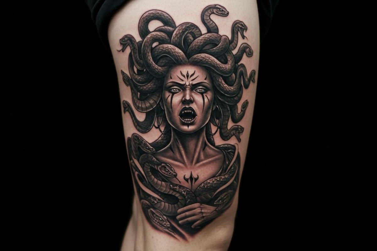 Tatuagens de Medusa Realista