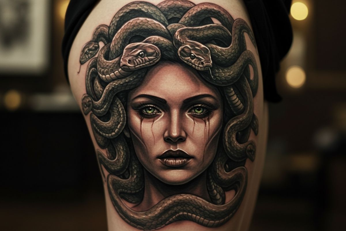 Tatuagens de Medusa Realista