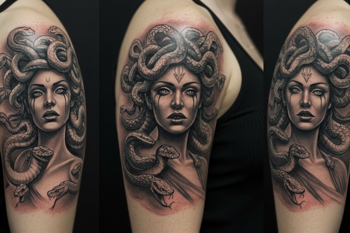 Tatuagens de Medusa Realista