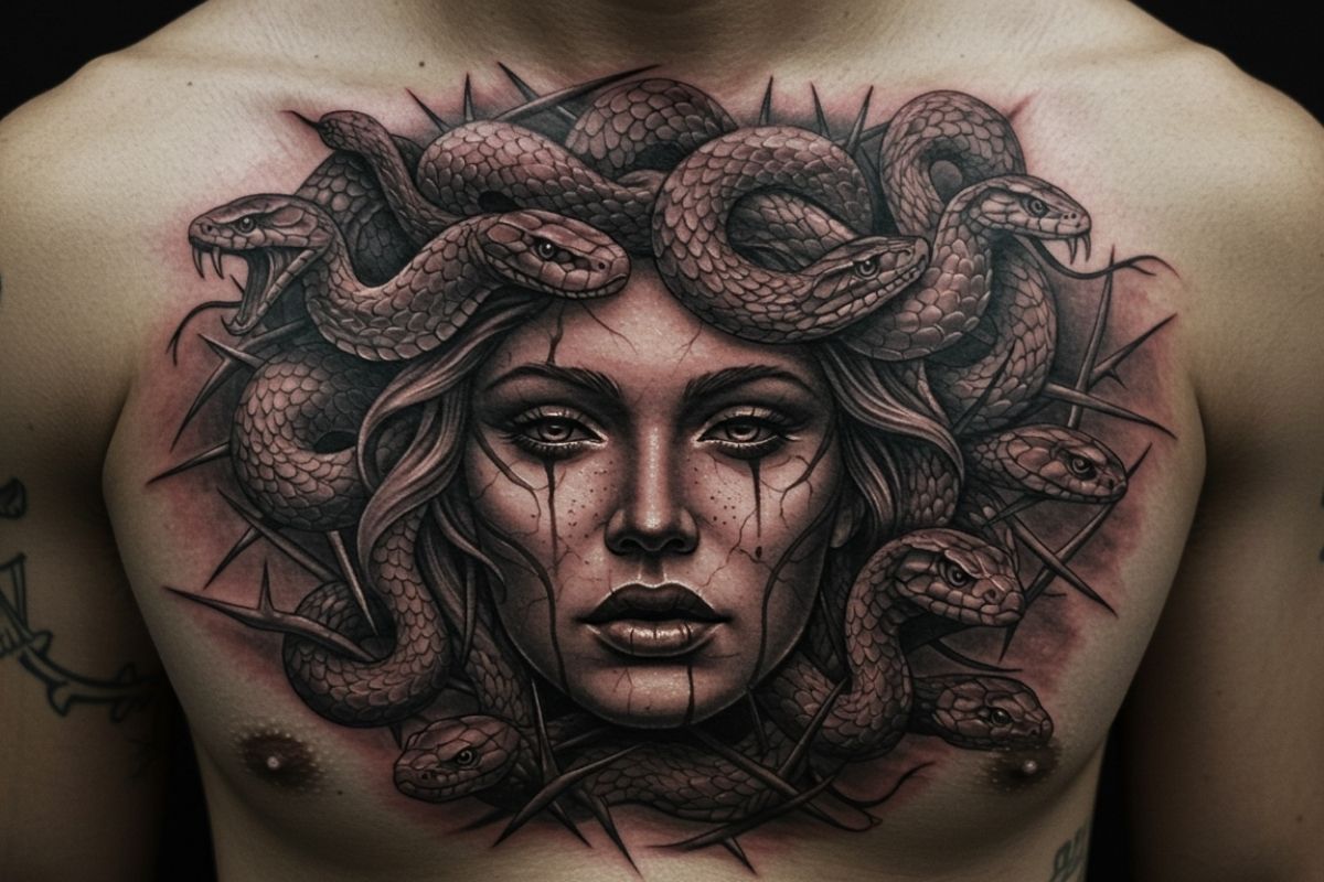 Tatuagens de Medusa Realista
