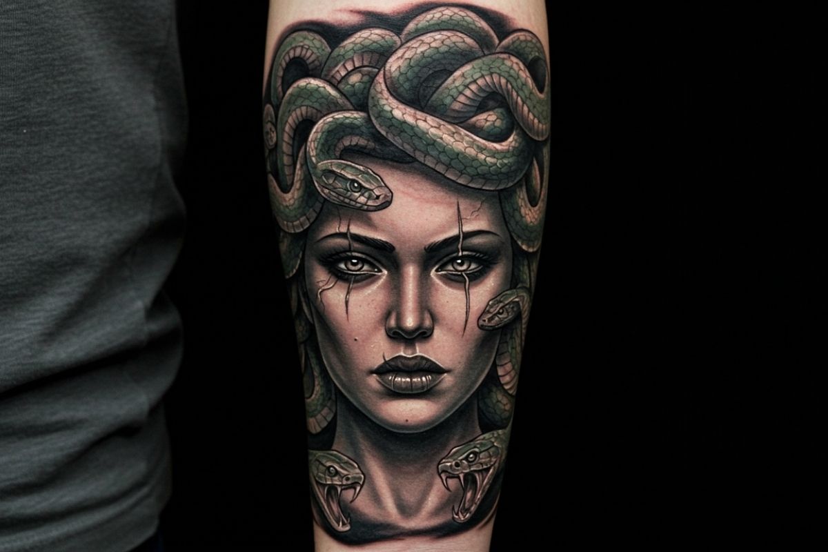 Tatuagens de Medusa Realista