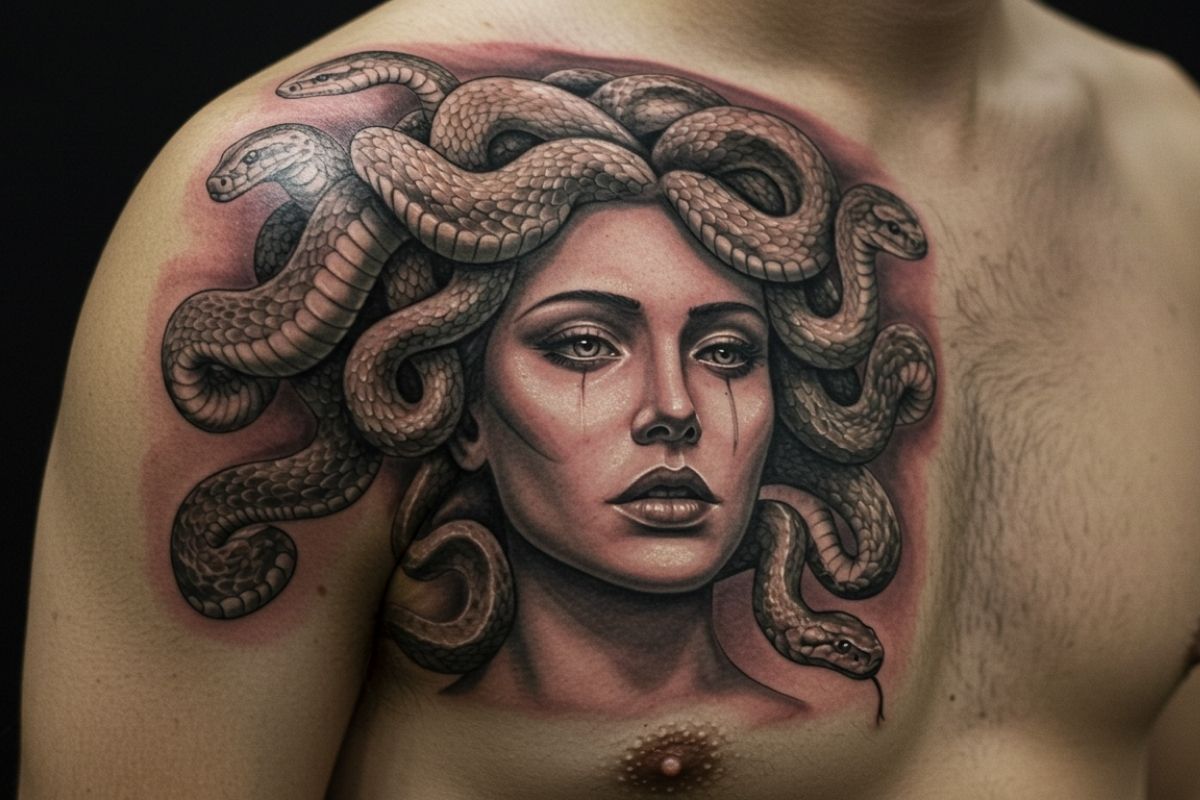 Tatuagens de Medusa Realista