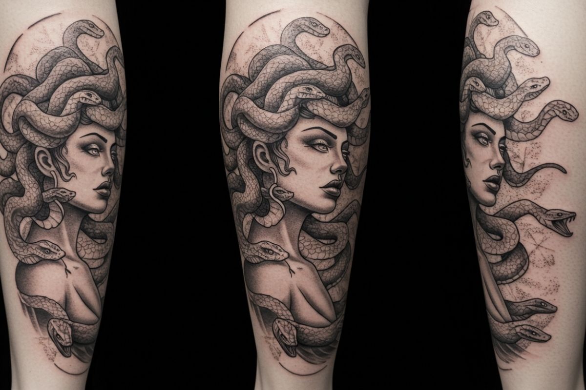 Tatuagens de Medusa Realista
