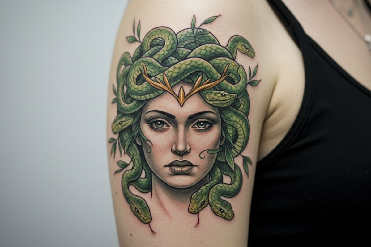 Tatuagens de Medusa Realista