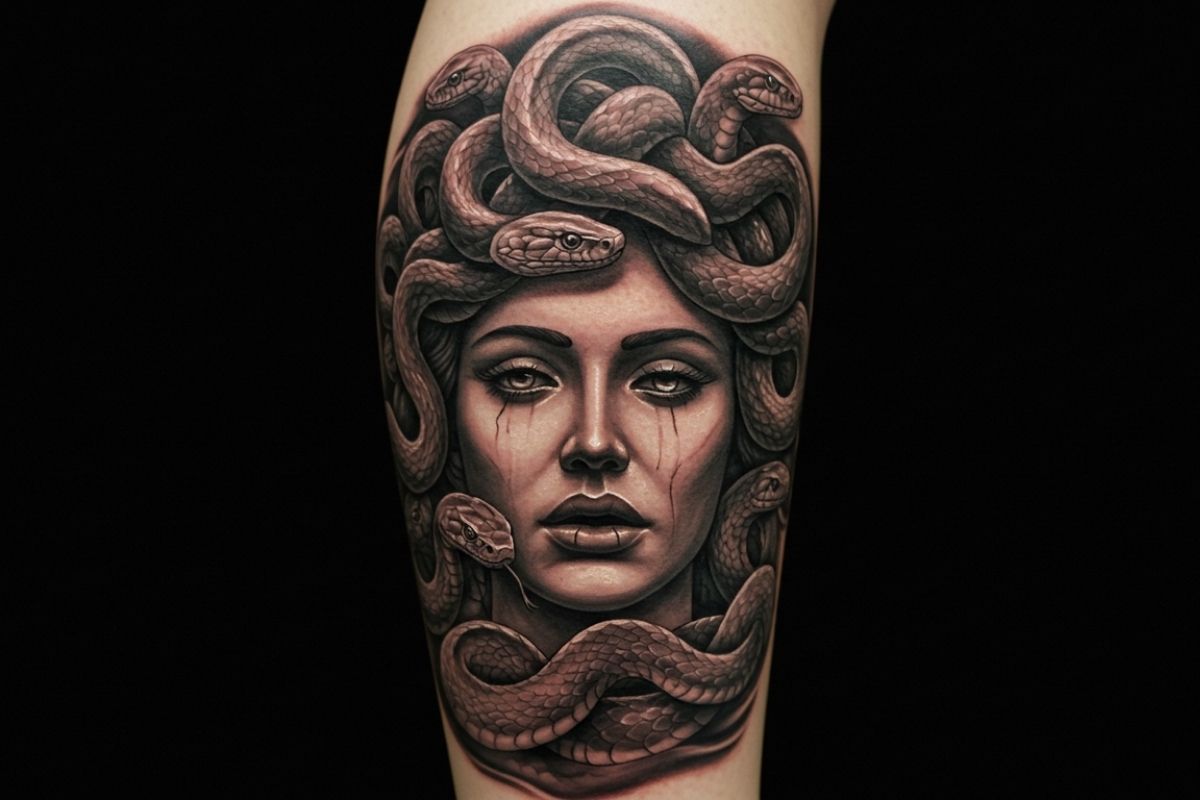 Tatuagens de Medusa Realista