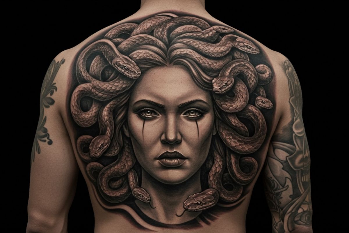 Tatuagens de Medusa Realista
