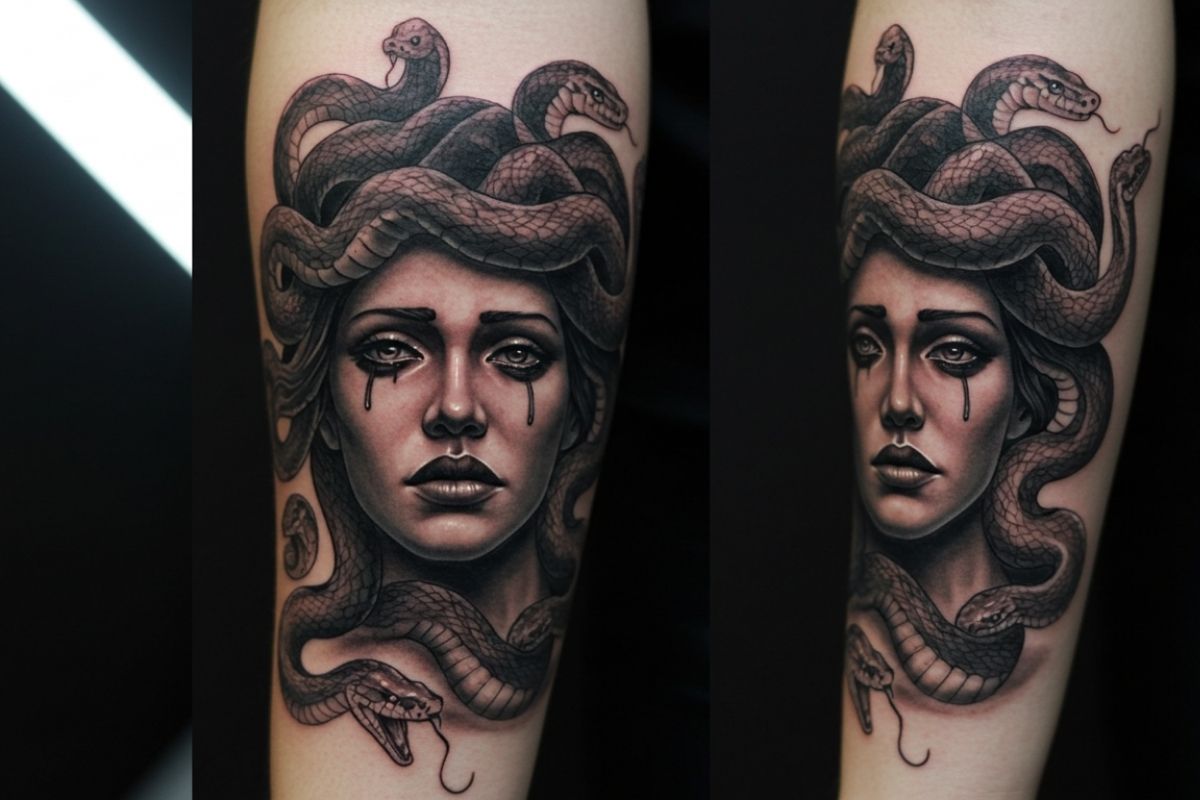 Tatuagens de Medusa Realista