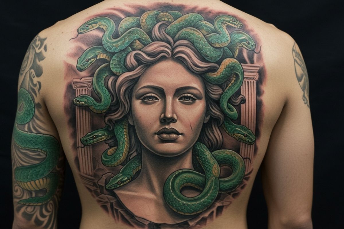 Tatuagens de Medusa Realista