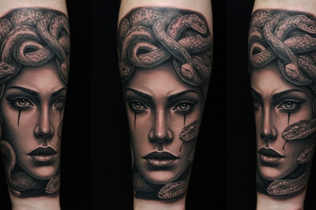 Tatuagens de Medusa Realista