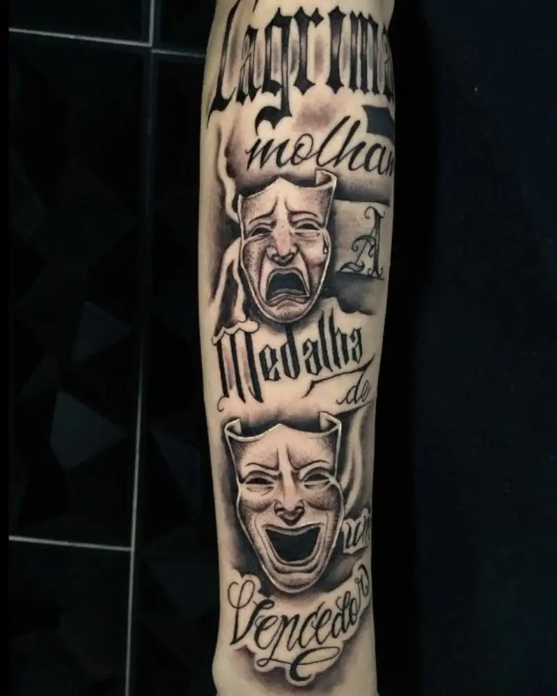 tatuagem Chora Agora Ri Depois